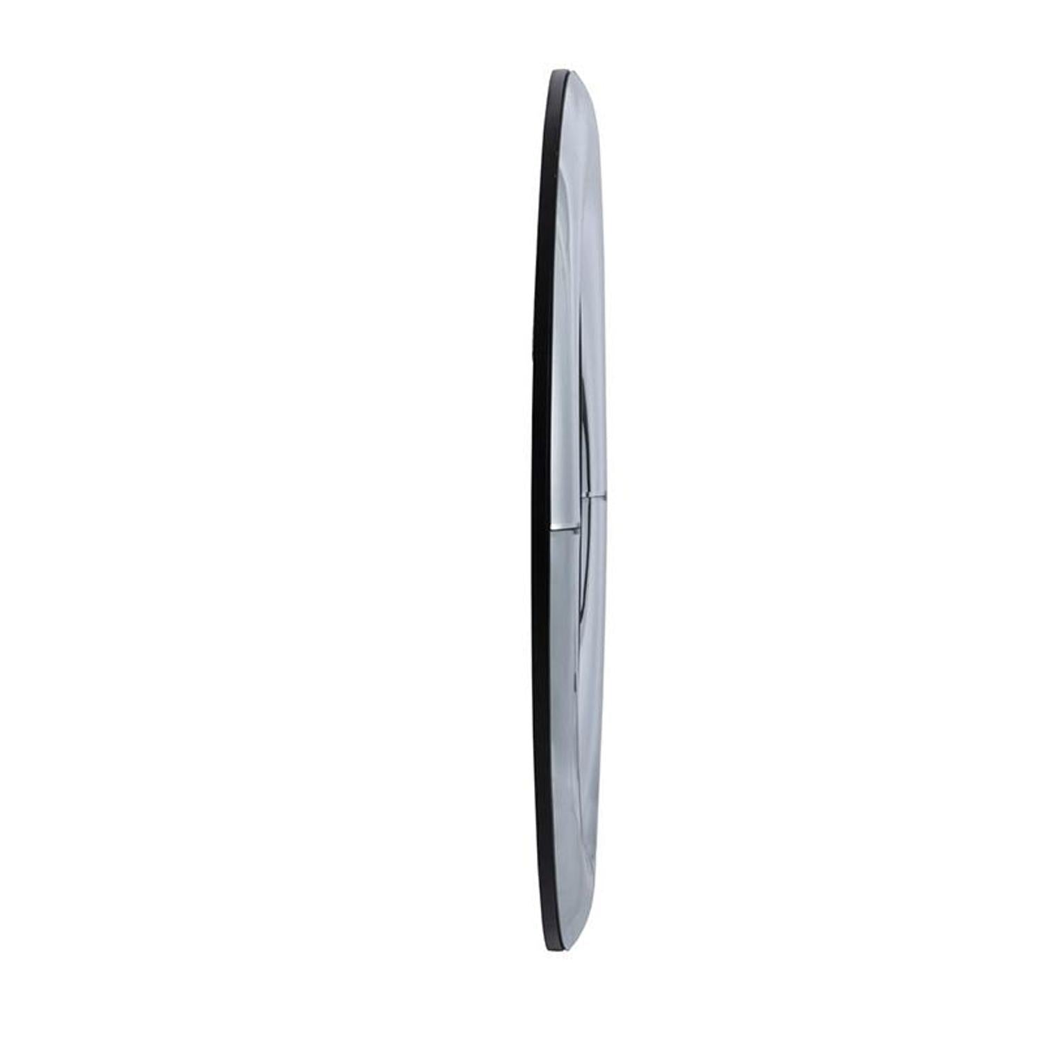32" Silver Round Curved Frame Accent Mirror - Bed & Bath