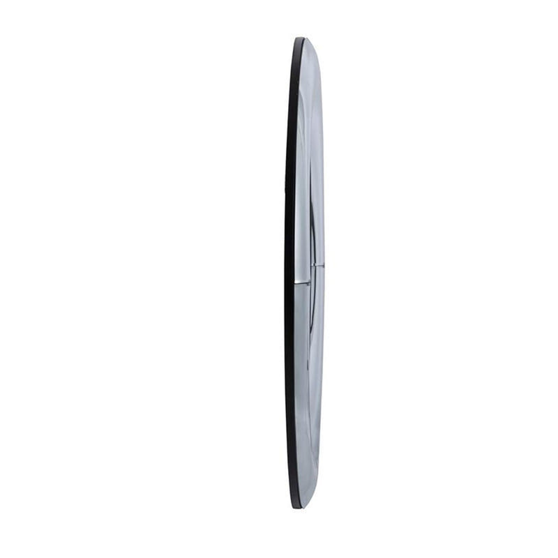 32" Silver Round Curved Frame Accent Mirror - Bed & Bath