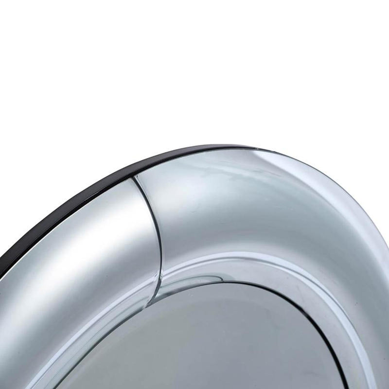 32" Silver Round Curved Frame Accent Mirror - Bed & Bath