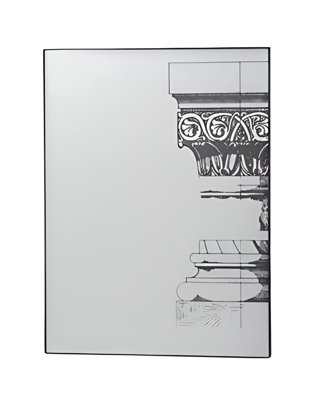 Set of Six Decorative Antiqued Glass Black Metal Framed Mirror Set - Bed & Bath
