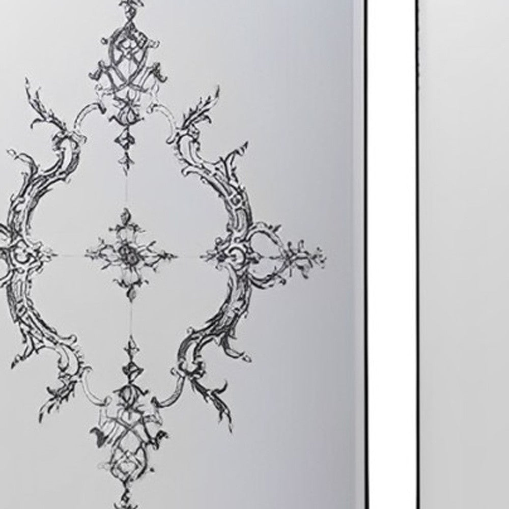 Set of Six Decorative Antiqued Glass Black Metal Framed Mirror Set - Bed & Bath