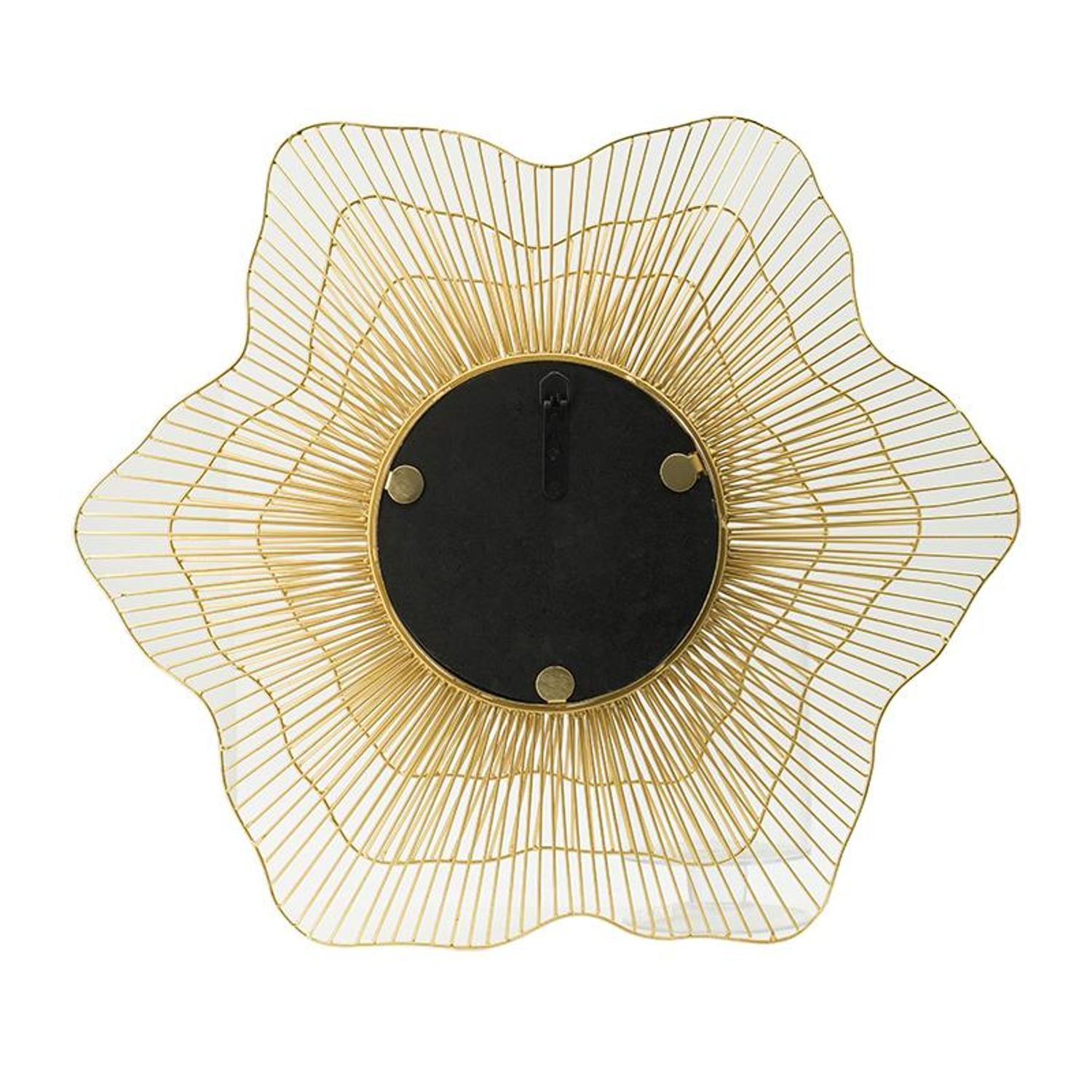 27" Gold Floral Sunburst Iron Framed Accent Mirror - Bed & Bath