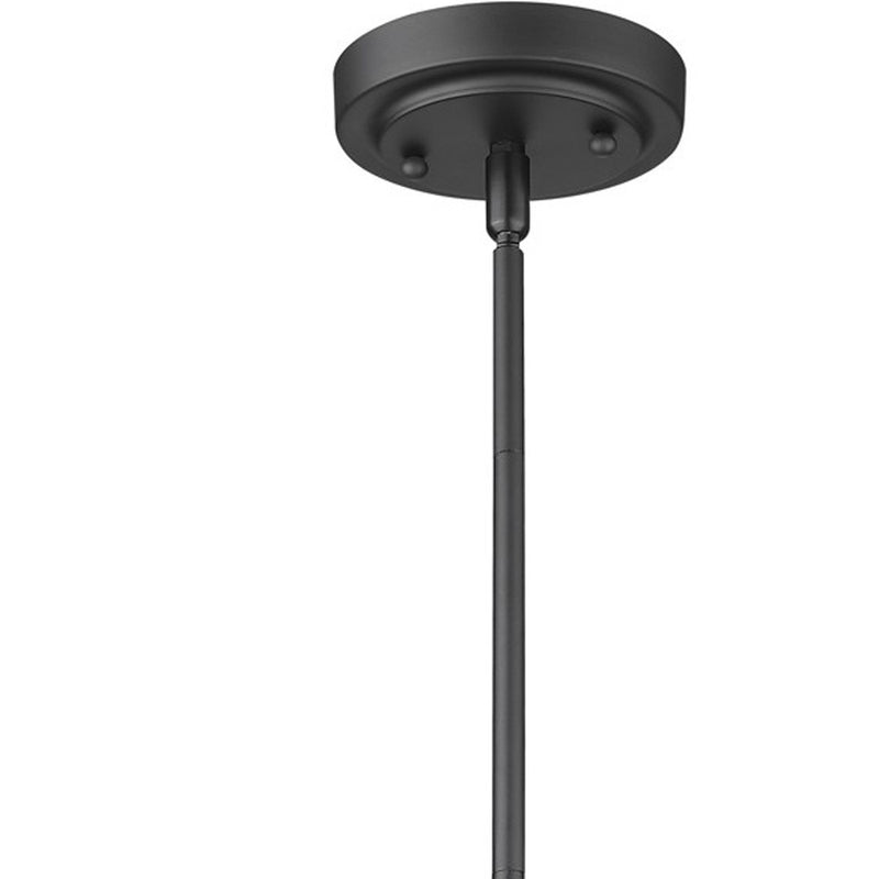 Matte Black Hanging Light with Dome Shade - Lighting