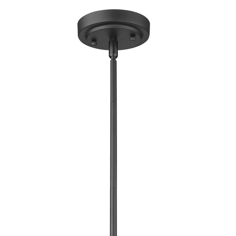 Matte Black Hanging Light with Dome Shade - Lighting