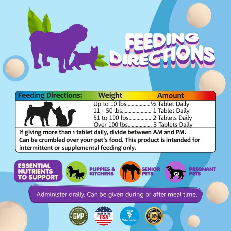 Prenatal Dog Vitamins – Multivitamin for Dogs and Cats with Folic Acid Minerals and Amino Acids. Ideal for Pregnant Breast…