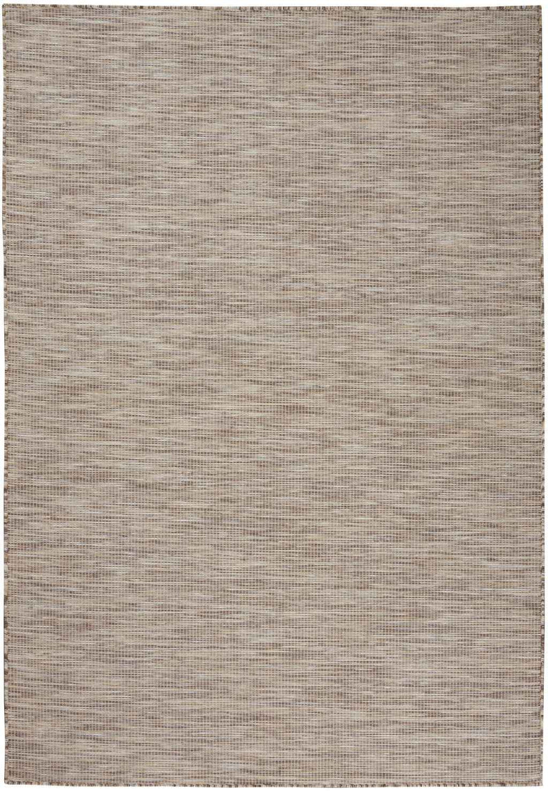 5' X 7' Beige Indoor Outdoor Area Rug