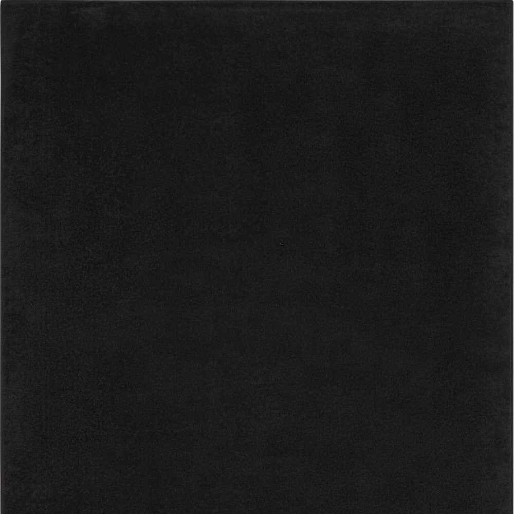 5' X 8' Black Power Loom Area Rug