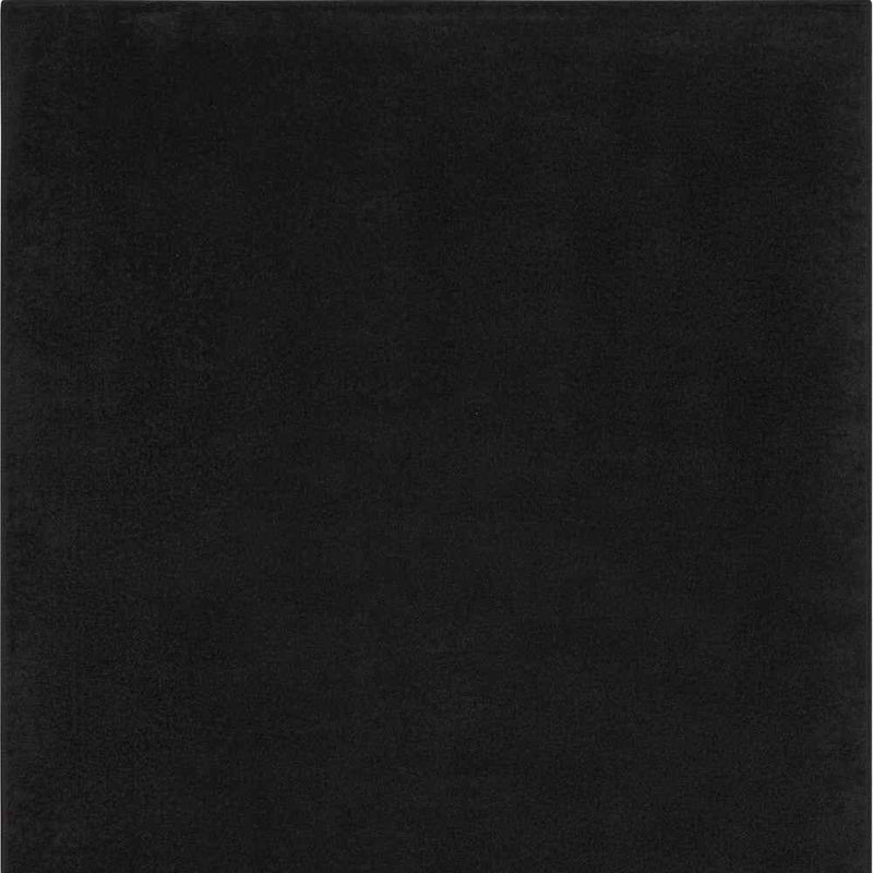 5' X 8' Black Power Loom Area Rug
