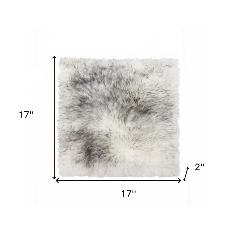 17" X 17" Gray Genuine Sheepskin Chair Pad - Kitchen & Dining