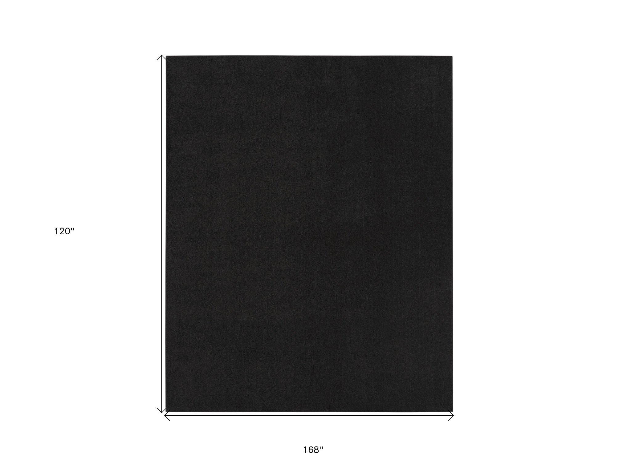 10' X 14' Black Stain Resistant Indoor Outdoor Area Rug - Outdoor