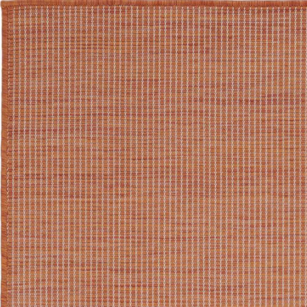 8' Rust Indoor Outdoor Runner Rug