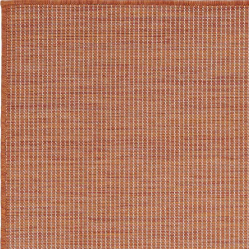 8' Rust Indoor Outdoor Runner Rug