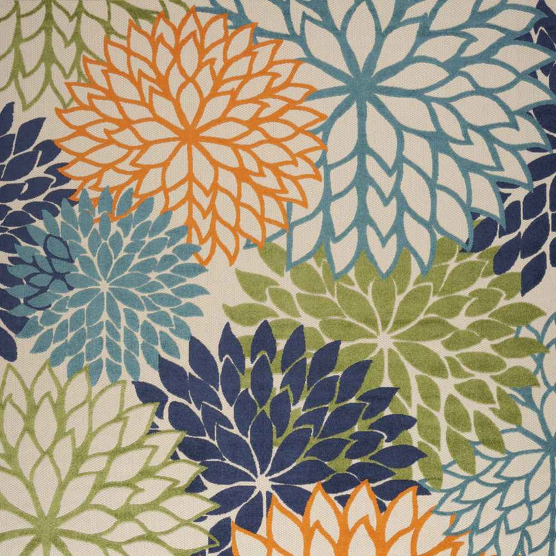 12' X 15' Blue And Green Indoor Outdoor Area Rug