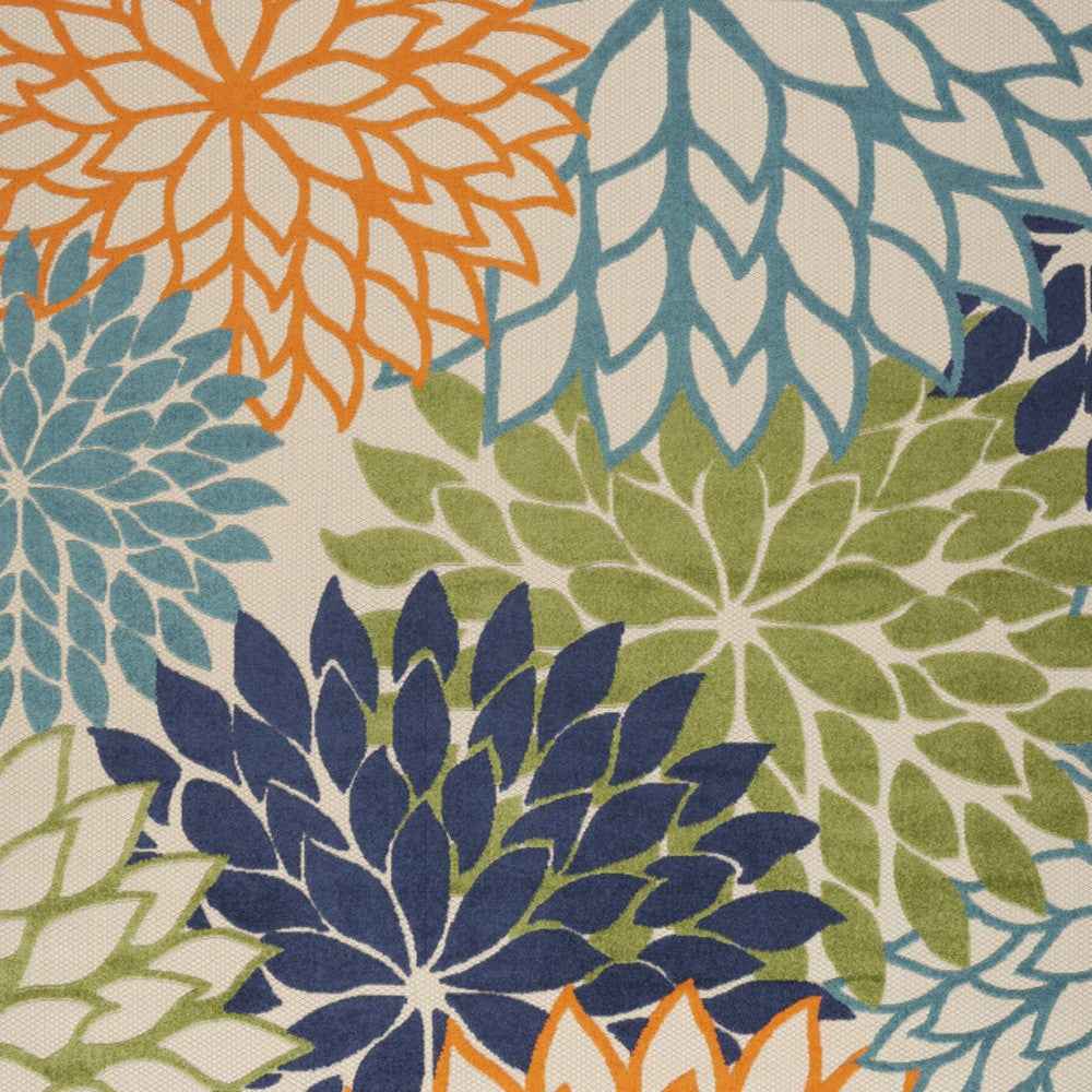 12' X 15' Blue And Green Indoor Outdoor Area Rug