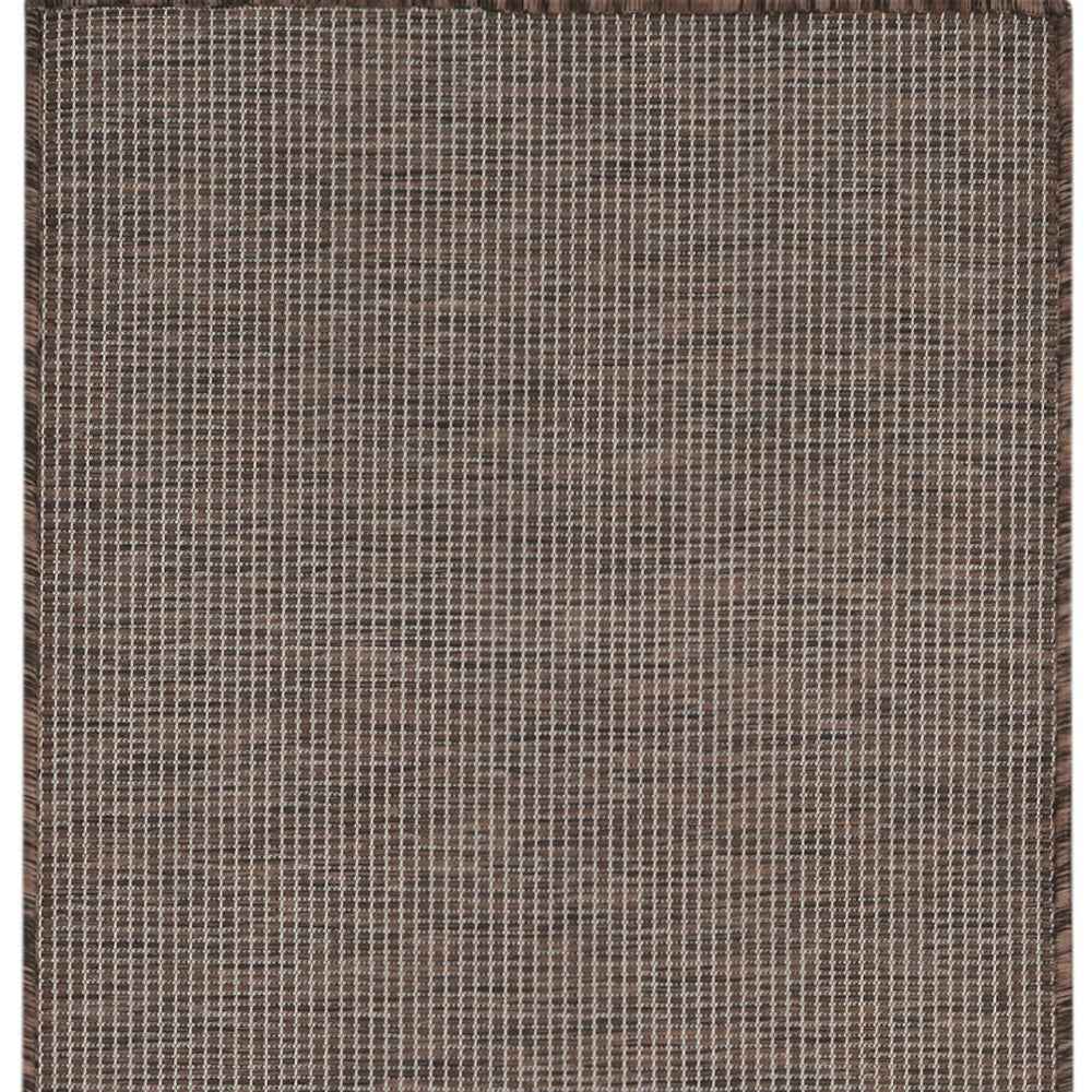 8' Brown Power Loom Runner Rug