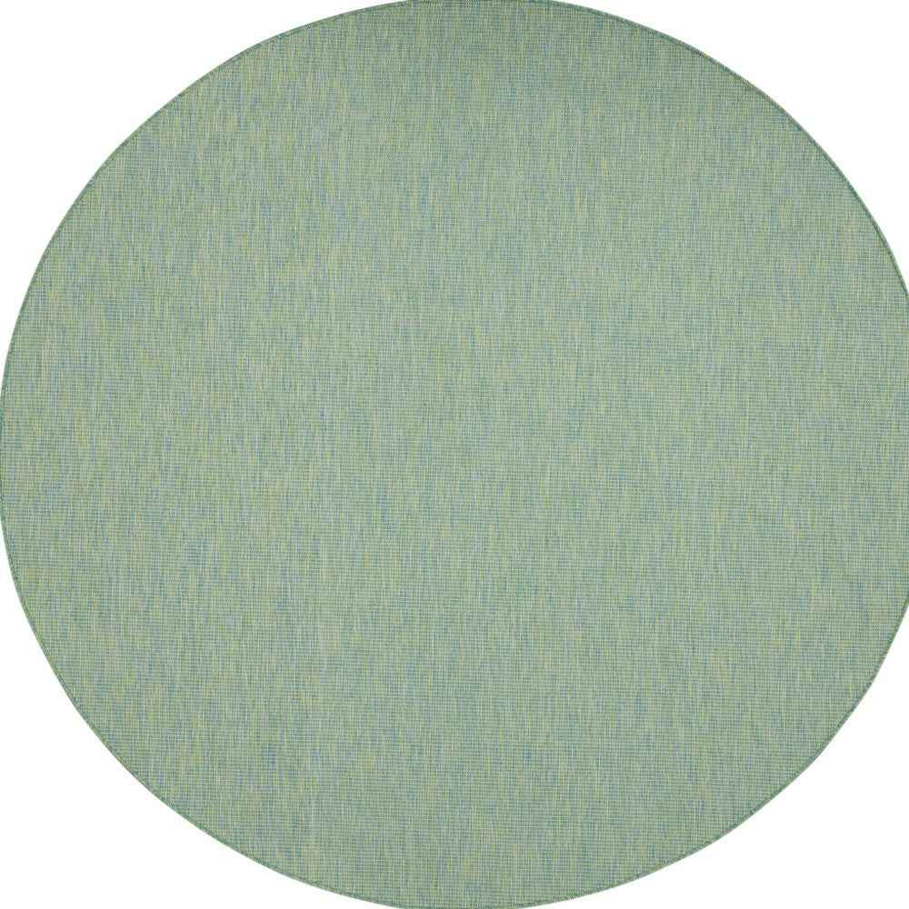 8' Blue Round Indoor Outdoor Area Rug