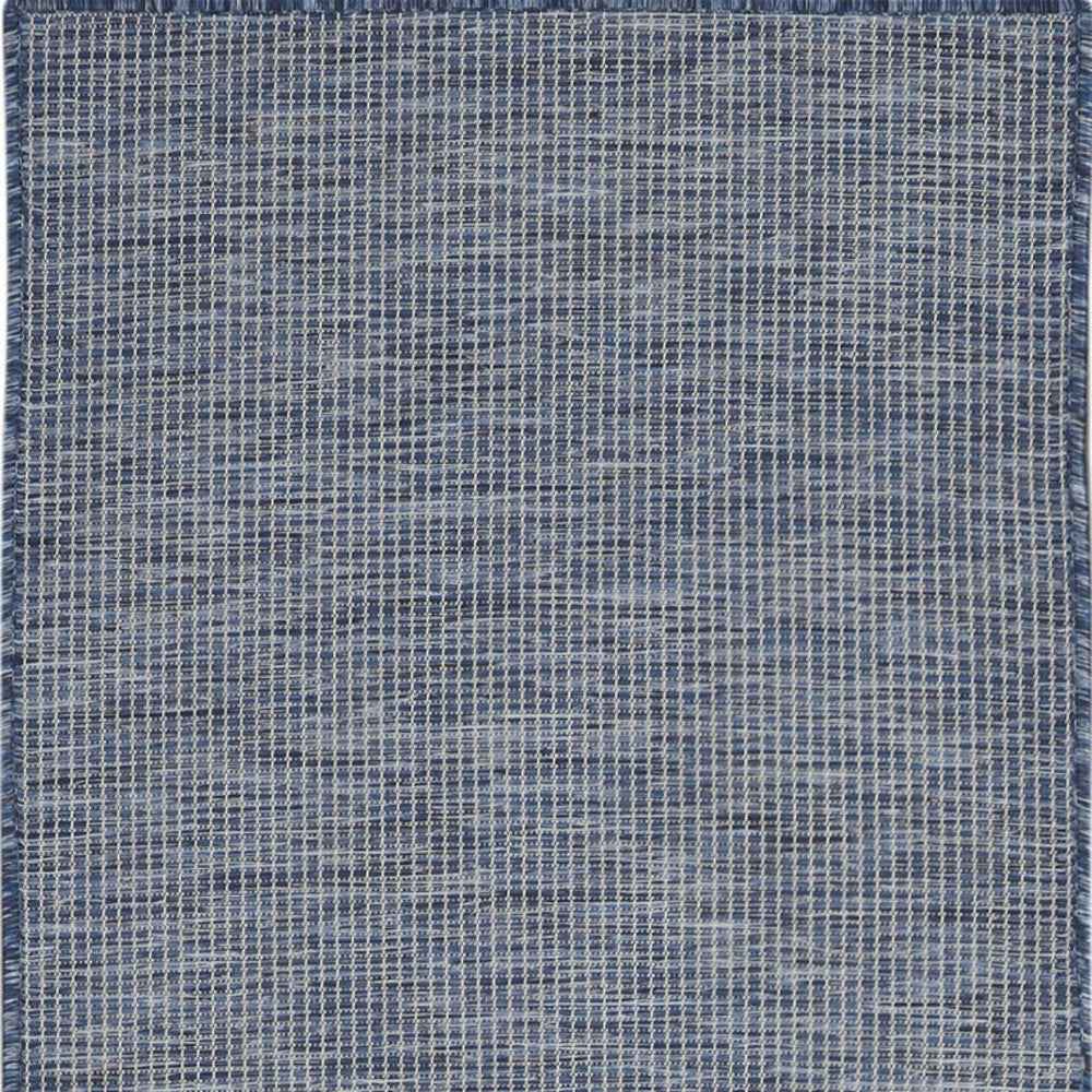 8' Navy Blue Power Loom Runner Rug