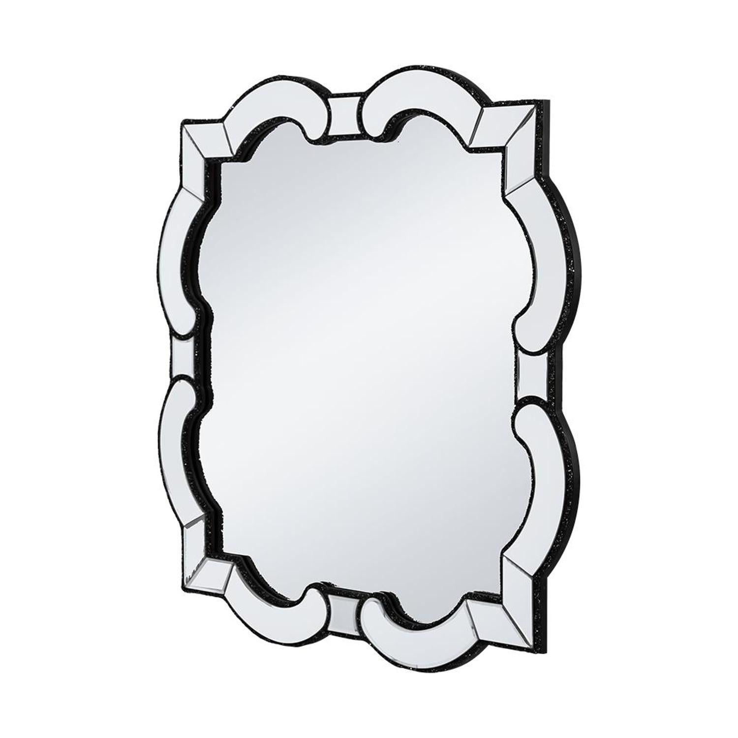 32" Clear Scalloped Glass Framed Accent Mirror - Bed & Bath
