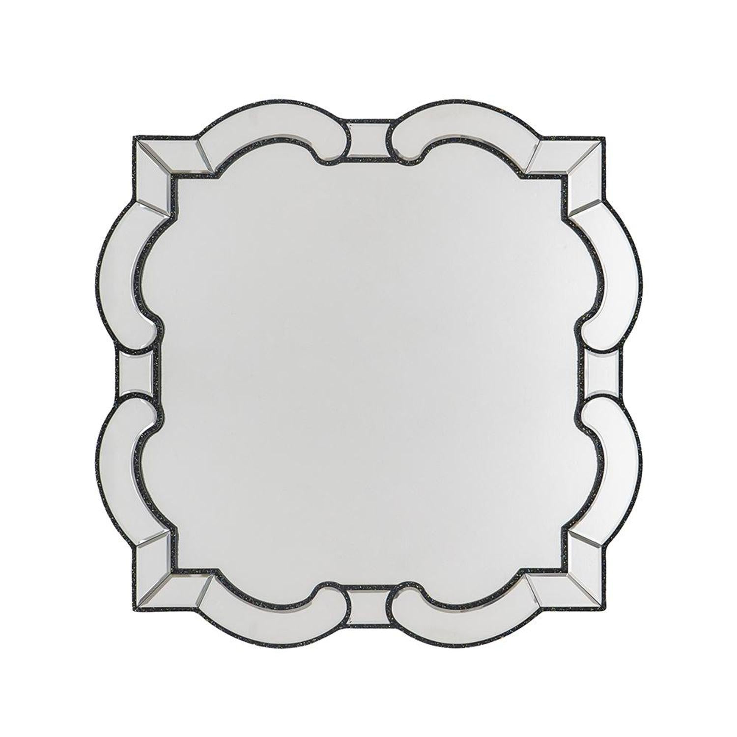 32" Clear Scalloped Glass Framed Accent Mirror - Bed & Bath