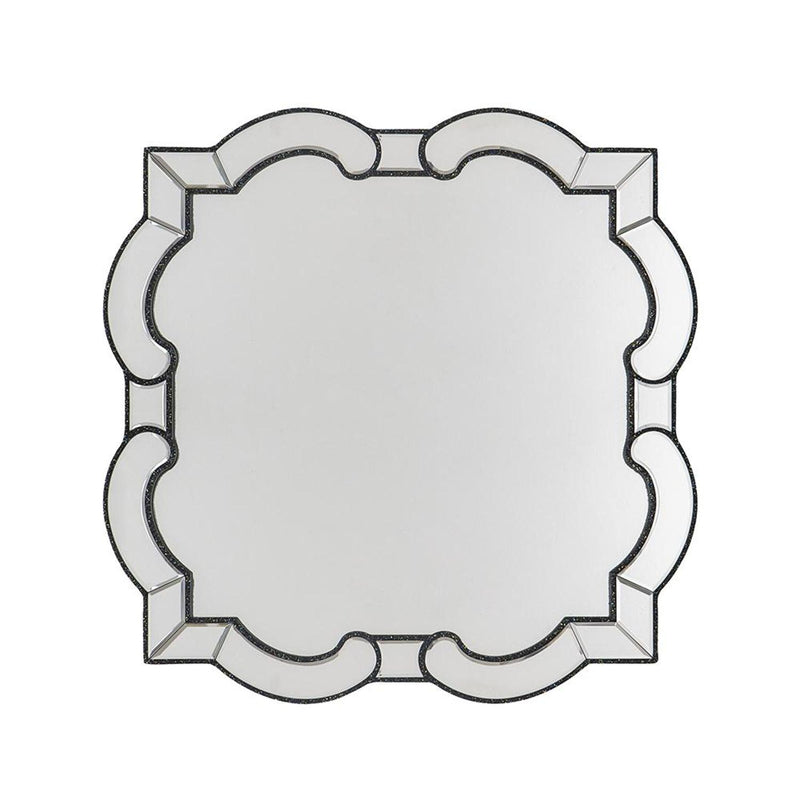 32" Clear Scalloped Glass Framed Accent Mirror - Bed & Bath