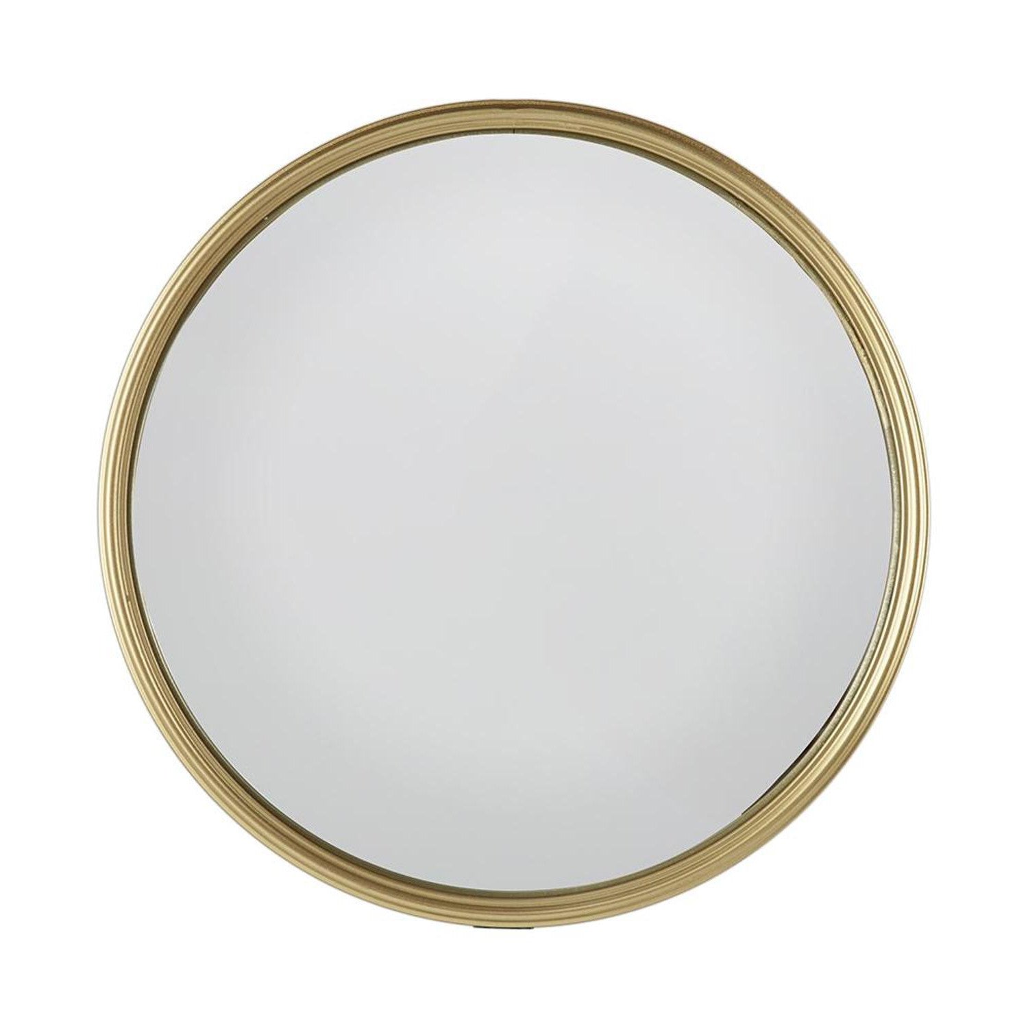 10" Gold Round Iron Textured Framed Accent Mirror - Bed & Bath