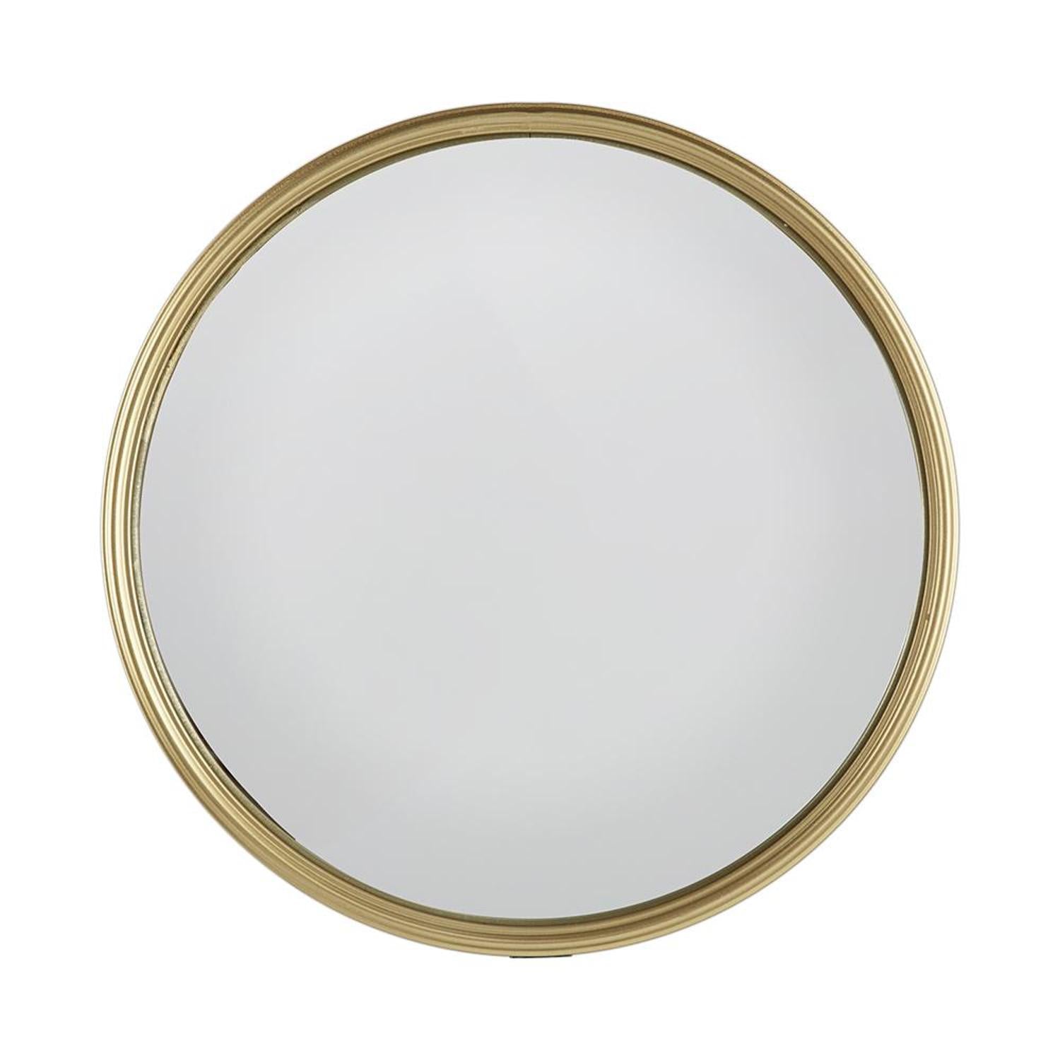 10" Gold Round Iron Textured Framed Accent Mirror - Bed & Bath