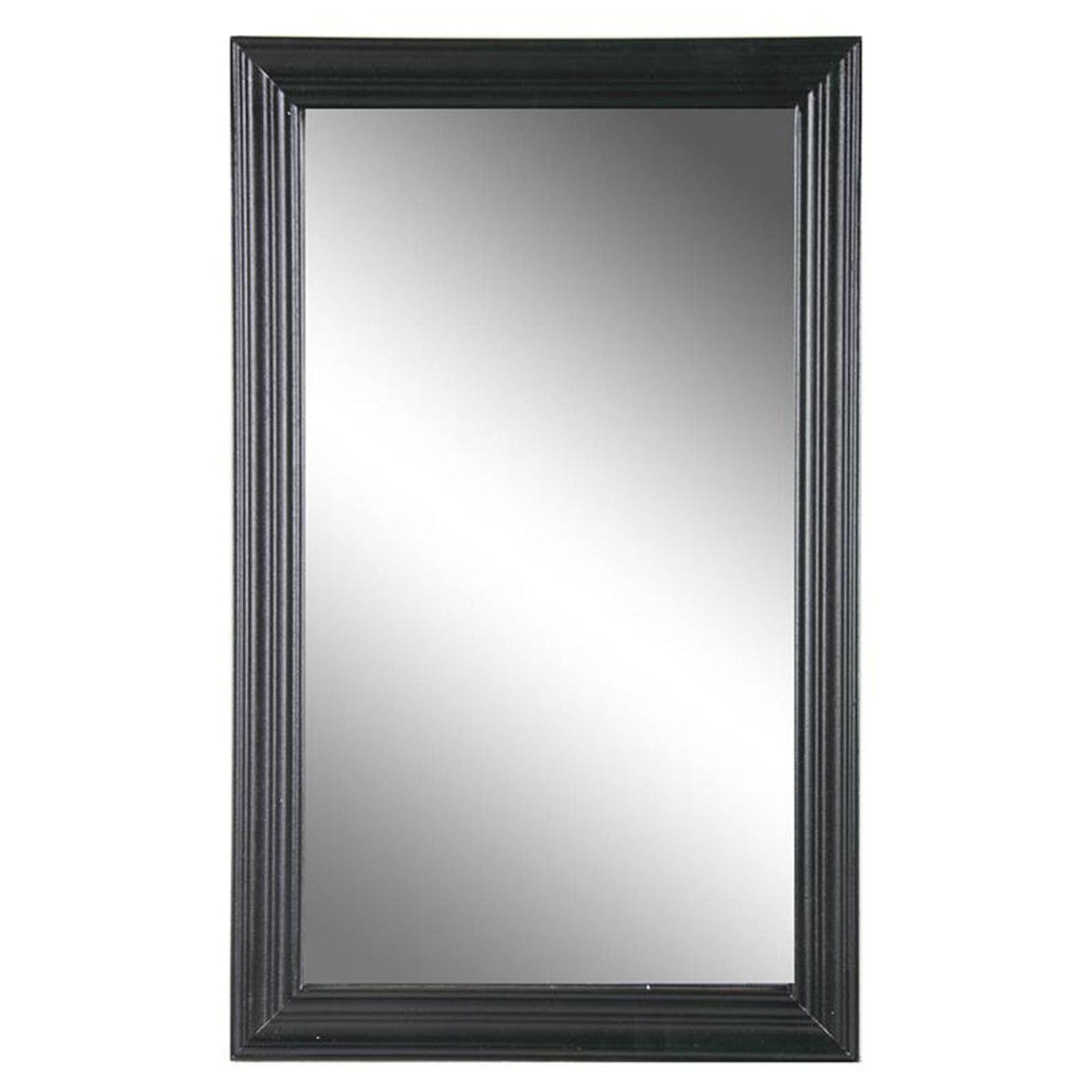 26" Black Beveled Lines Framed Accent Mirror - Bed & Bath
