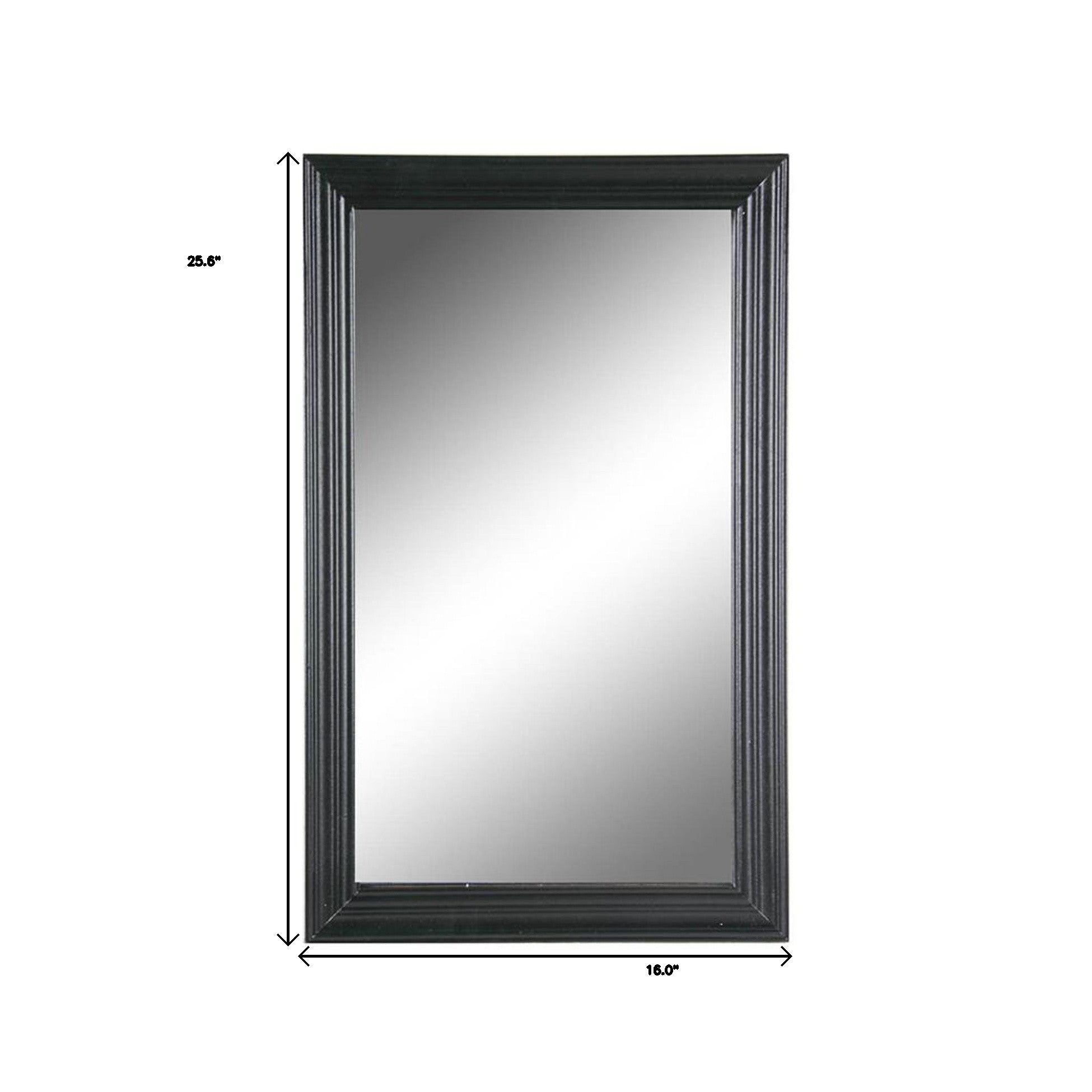 26" Black Beveled Lines Framed Accent Mirror - Bed & Bath