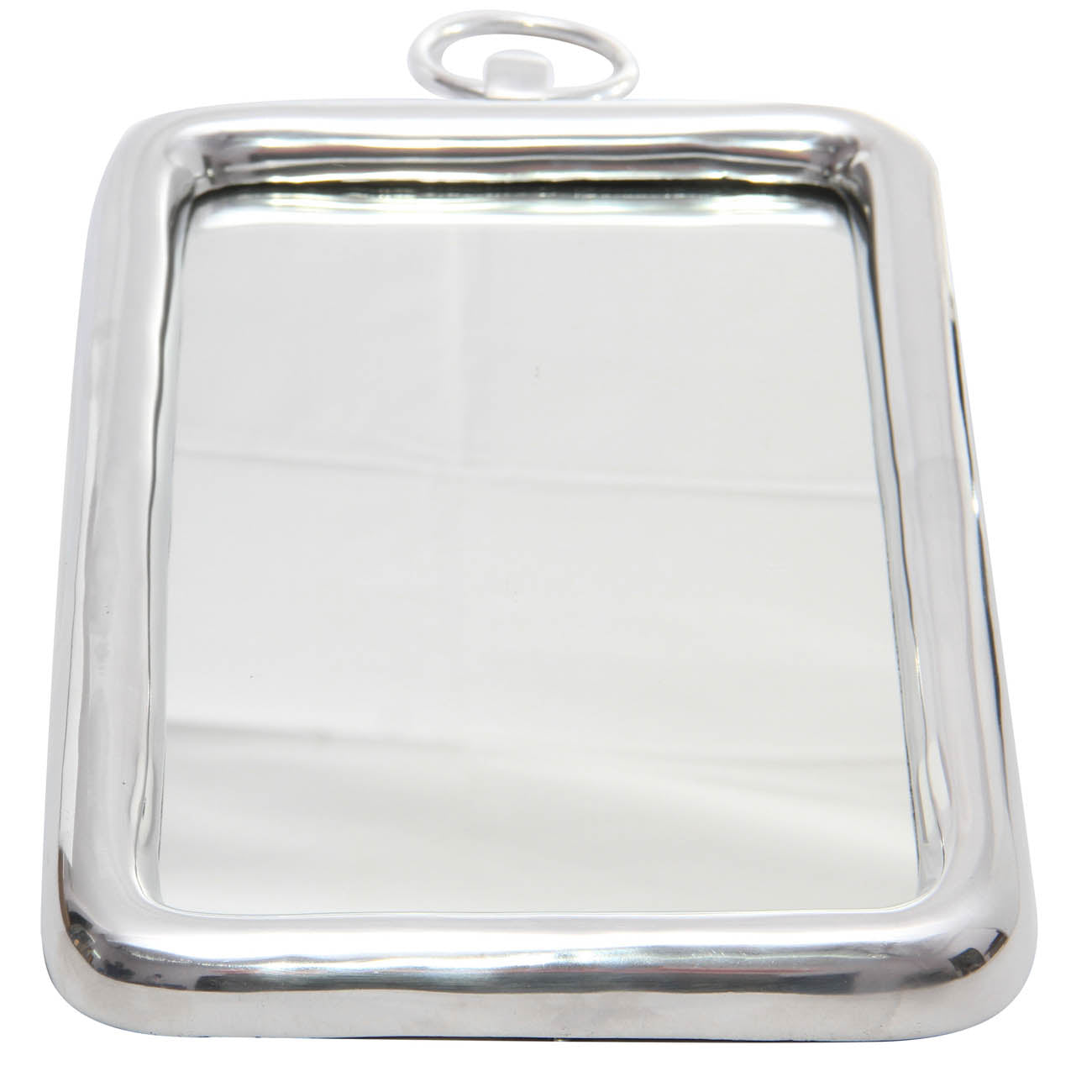 18" Silver Aluminum Framed Accent Mirror - Bed & Bath