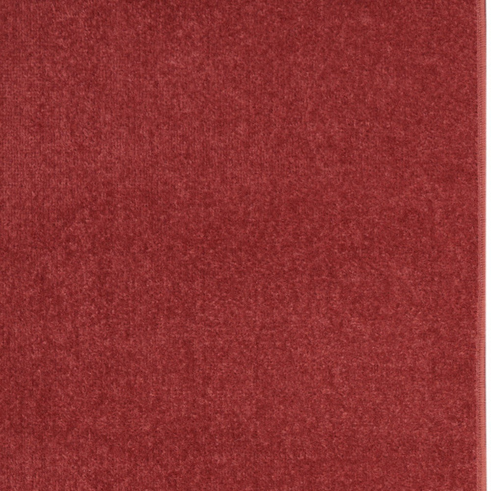 2' X 8' Brick Red Non Skid Indoor Outdoor Runner Rug - Outdoor