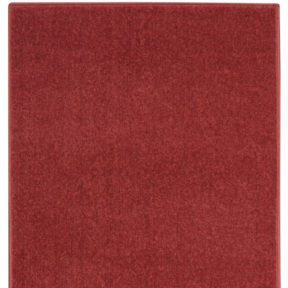 2' X 8' Brick Red Non Skid Indoor Outdoor Runner Rug - Outdoor