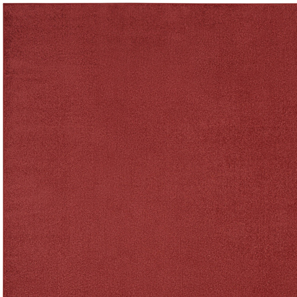 7' X 10' Brick Red Stain Resistant Indoor Outdoor Area Rug - Outdoor