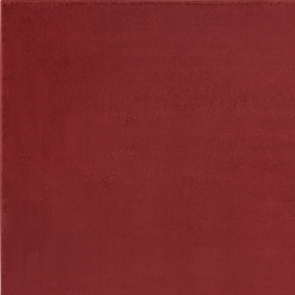 4' X 6' Brick Red Stain Resistant Indoor Outdoor Area Rug - Outdoor
