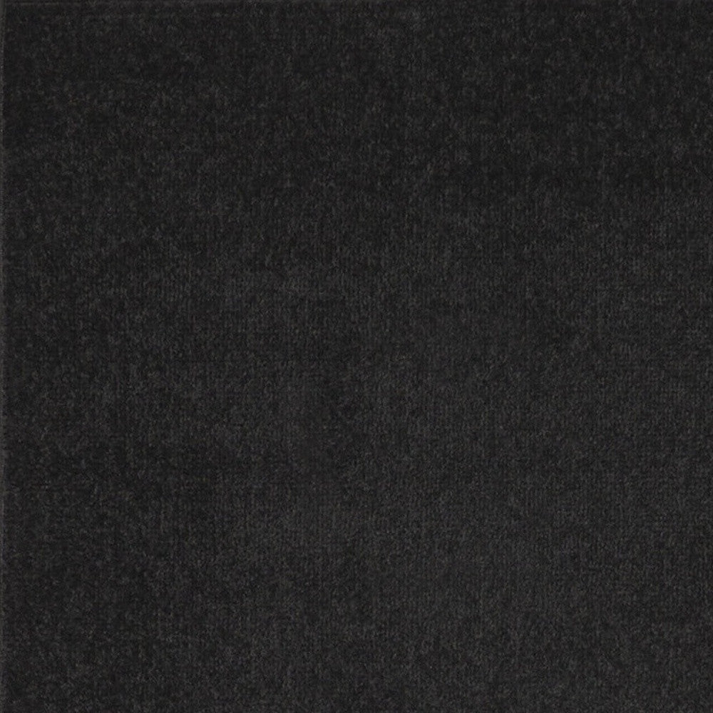 8' Black Indoor Outdoor Runner Rug - Outdoor