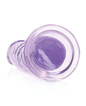 Shots Realrock Crystal Clear 6" Straight Dildo W/suction Cup - Purple - GreatEagleInc