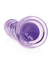 Shots Realrock Crystal Clear 7" Straight Dildo W/suction Cup - Purple - GreatEagleInc