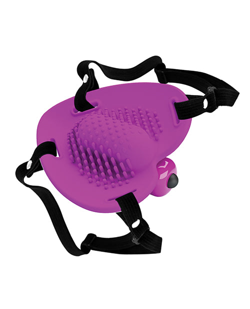 Pretty Love Heartbeat Strap On Clitoral Massager - Fuchsia - GreatEagleInc