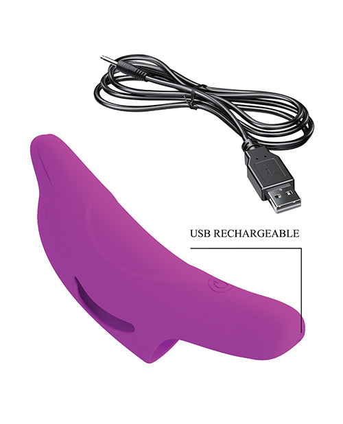 Pretty Love Delphini Dolphin Honey Finger Vibe - Fuchsia - GreatEagleInc