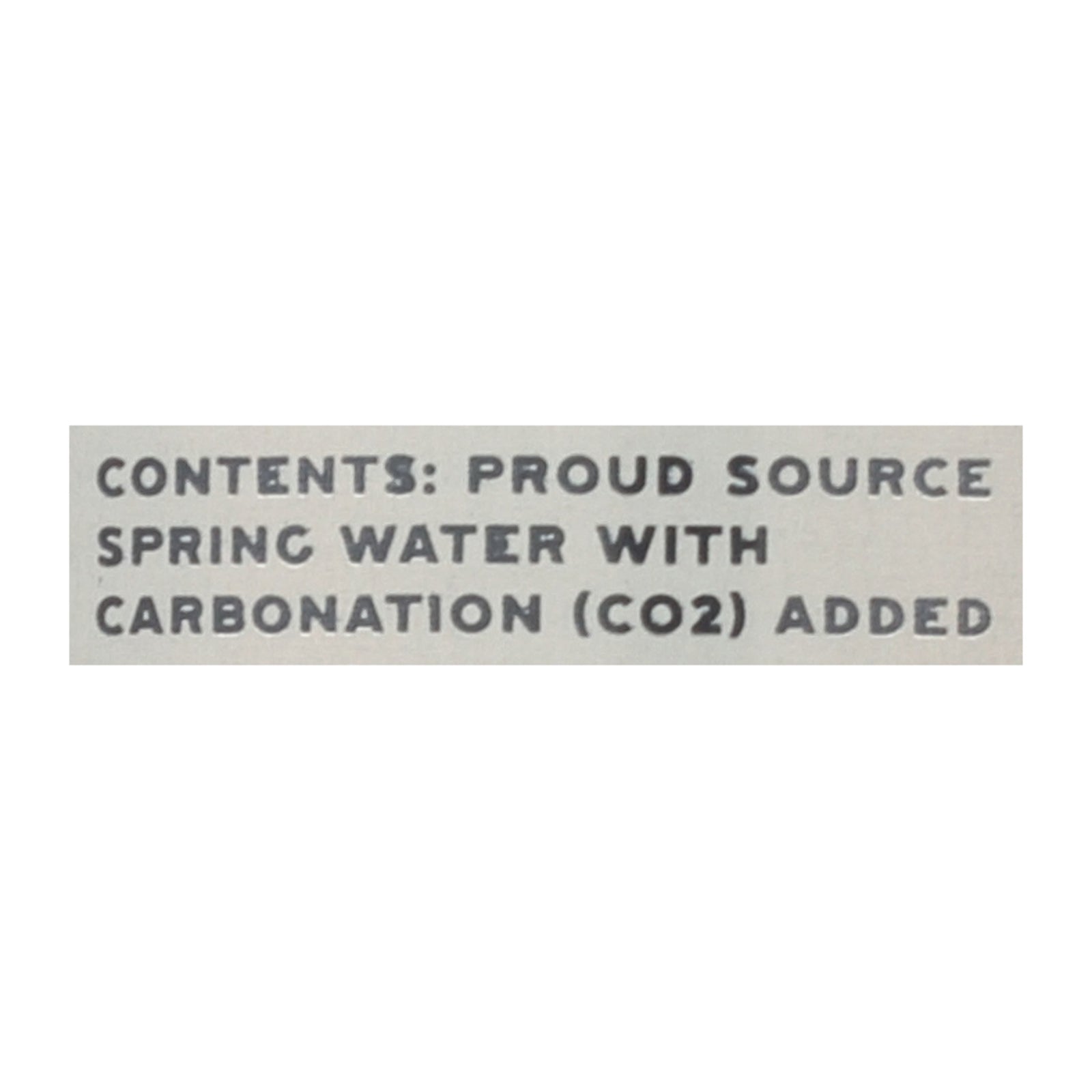 Proud Source - Water Spk Natural Spring - Case Of 24-16 Fz - GreatEagleInc