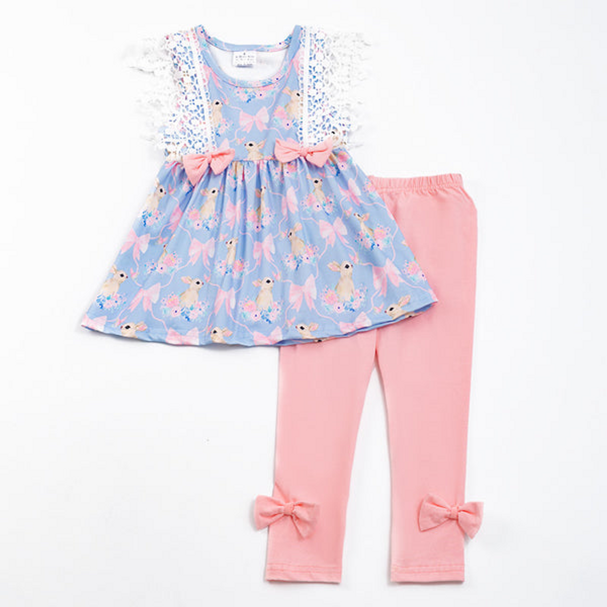 Bunny Floral Outfit (Blue/Pink) - 1 / 45450 - Girl's
