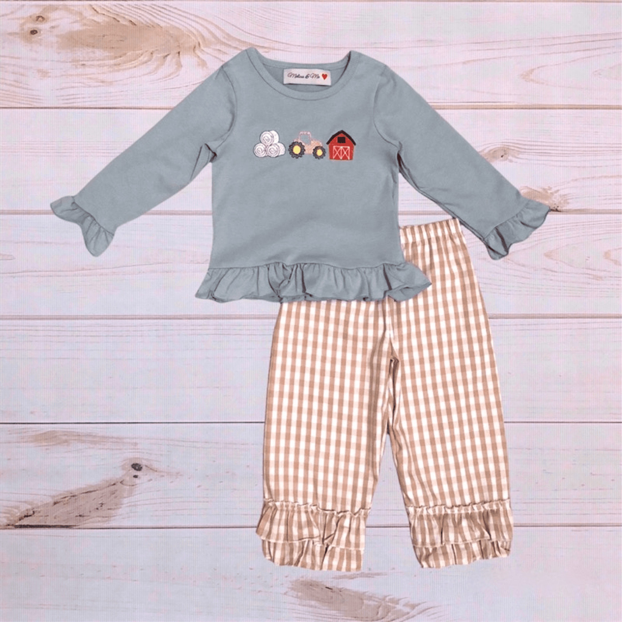 Down on the Farm Outfit (Girls) - 1 / 0-3 Months - Girl's