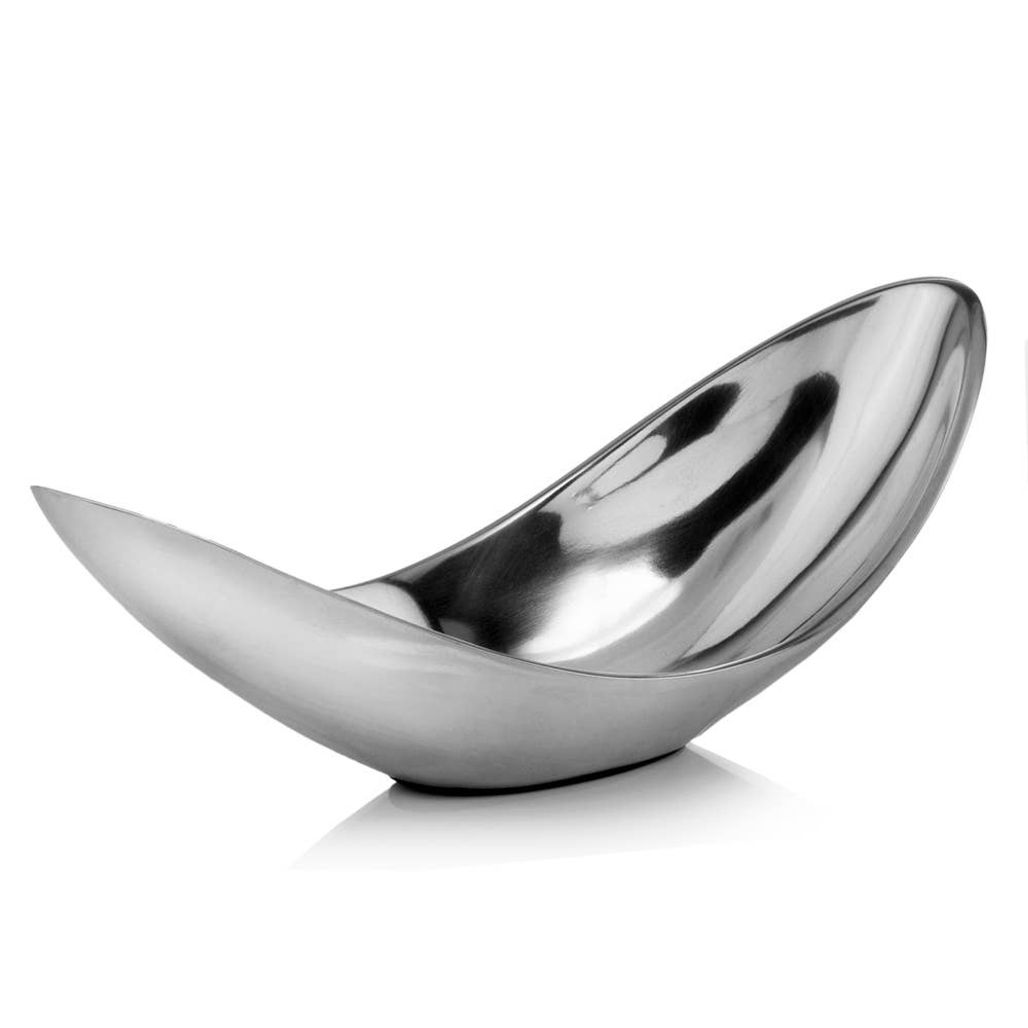 Sesgo twisted bowl, stainless steel with curved swirl design