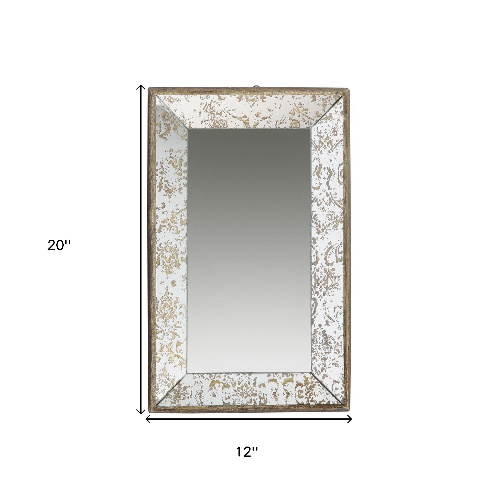 20" Silver Glass Framed Accent Mirror - Bed & Bath