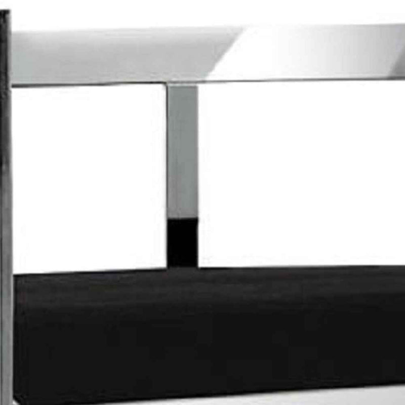 26" Black and Silver Velvet and Stainless Steel Low Back Counter Height Bar Chair