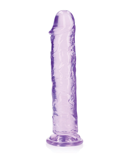 Shots Realrock Crystal Clear 9" Straight Dildo W/suction Cup - Purple - GreatEagleInc