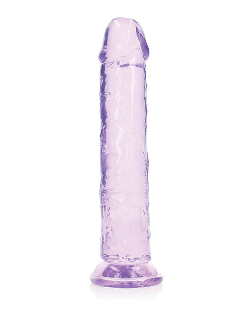 Shots Realrock Crystal Clear 9" Straight Dildo W/suction Cup - Purple - GreatEagleInc