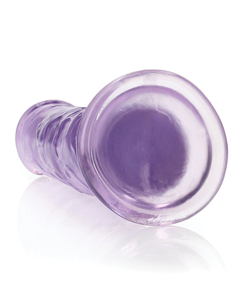 Shots Realrock Crystal Clear 9" Straight Dildo W/suction Cup - Purple - GreatEagleInc