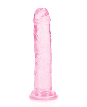 Shots Realrock Crystal Clear 6" Straight Dildo W/suction Cup - Pink - GreatEagleInc