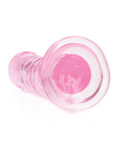 Shots Realrock Crystal Clear 6" Straight Dildo W/suction Cup - Pink - GreatEagleInc