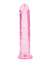 Shots Realrock Crystal Clear 7" Straight Dildo W/suction Cup - Pink - GreatEagleInc